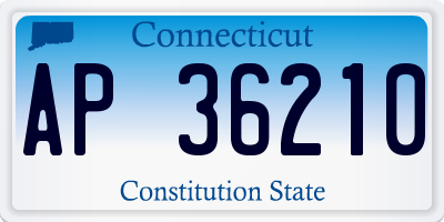 CT license plate AP36210