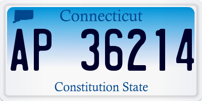 CT license plate AP36214