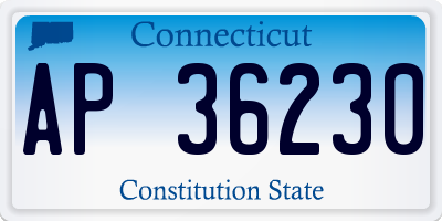 CT license plate AP36230