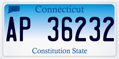 CT license plate AP36232