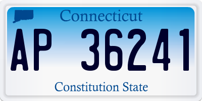 CT license plate AP36241