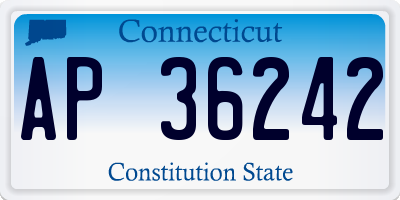 CT license plate AP36242
