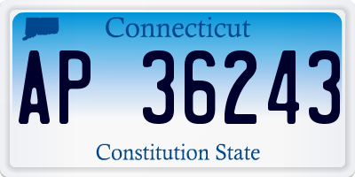 CT license plate AP36243
