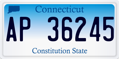 CT license plate AP36245