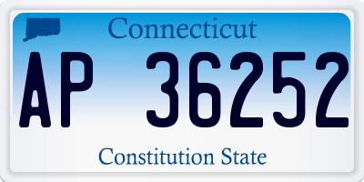 CT license plate AP36252