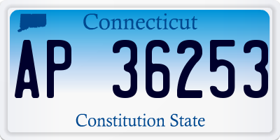 CT license plate AP36253