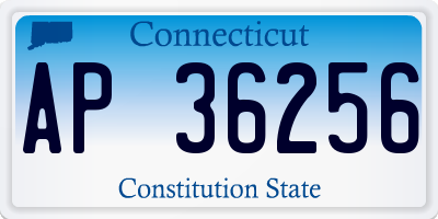 CT license plate AP36256
