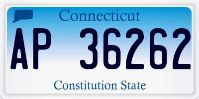 CT license plate AP36262