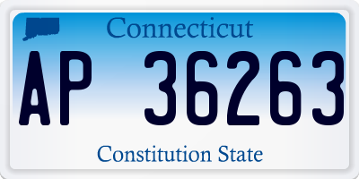 CT license plate AP36263