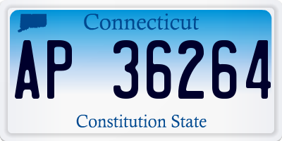CT license plate AP36264