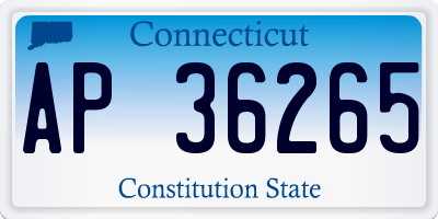 CT license plate AP36265