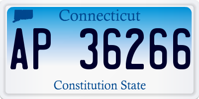 CT license plate AP36266
