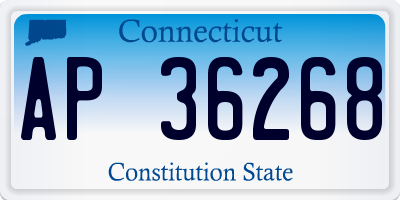 CT license plate AP36268
