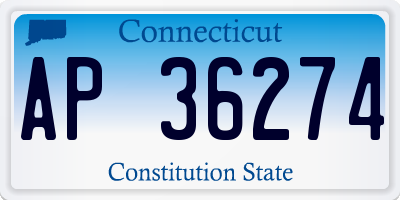 CT license plate AP36274
