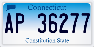 CT license plate AP36277