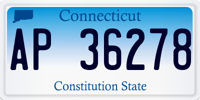 CT license plate AP36278