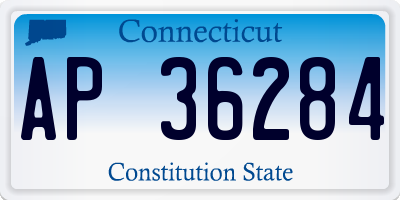 CT license plate AP36284