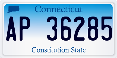CT license plate AP36285