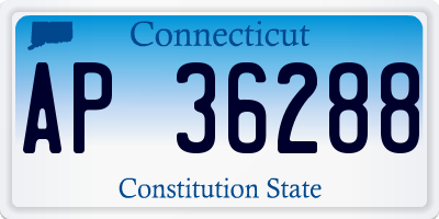 CT license plate AP36288