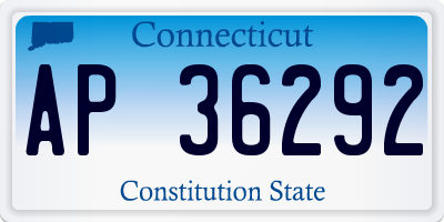 CT license plate AP36292