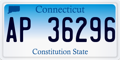 CT license plate AP36296