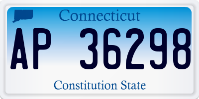 CT license plate AP36298