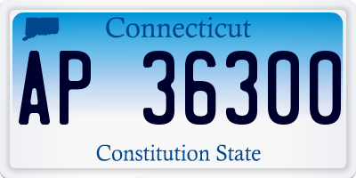 CT license plate AP36300