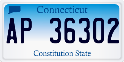CT license plate AP36302