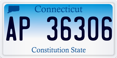 CT license plate AP36306