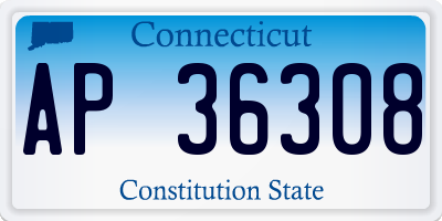 CT license plate AP36308