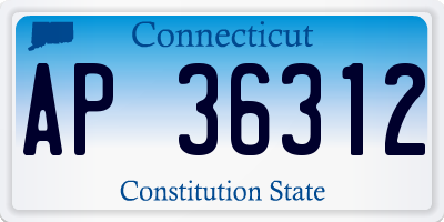 CT license plate AP36312