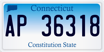 CT license plate AP36318