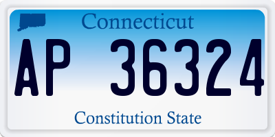 CT license plate AP36324