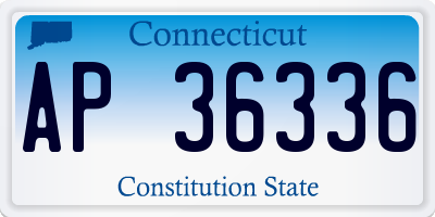 CT license plate AP36336