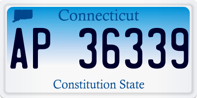 CT license plate AP36339