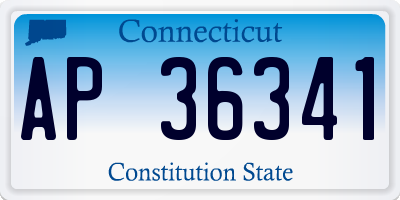 CT license plate AP36341