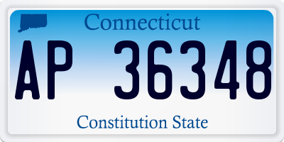 CT license plate AP36348