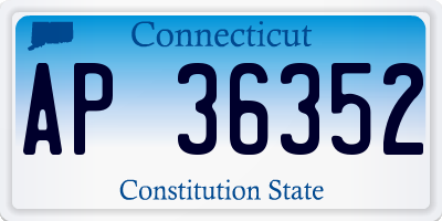 CT license plate AP36352