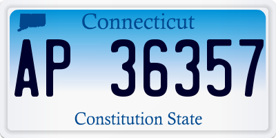CT license plate AP36357