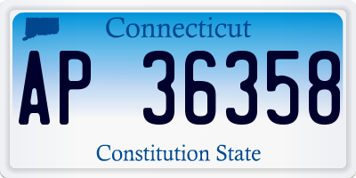 CT license plate AP36358
