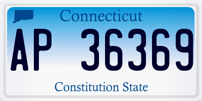 CT license plate AP36369