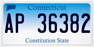 CT license plate AP36382