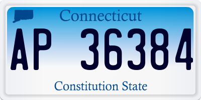 CT license plate AP36384