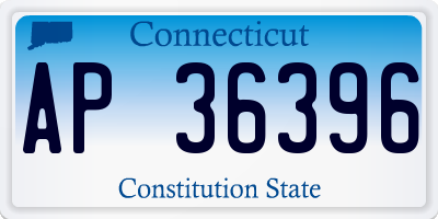 CT license plate AP36396