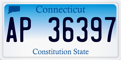 CT license plate AP36397
