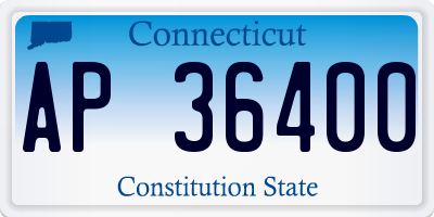 CT license plate AP36400