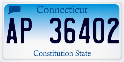 CT license plate AP36402