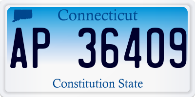 CT license plate AP36409