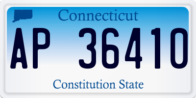 CT license plate AP36410