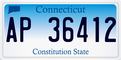 CT license plate AP36412